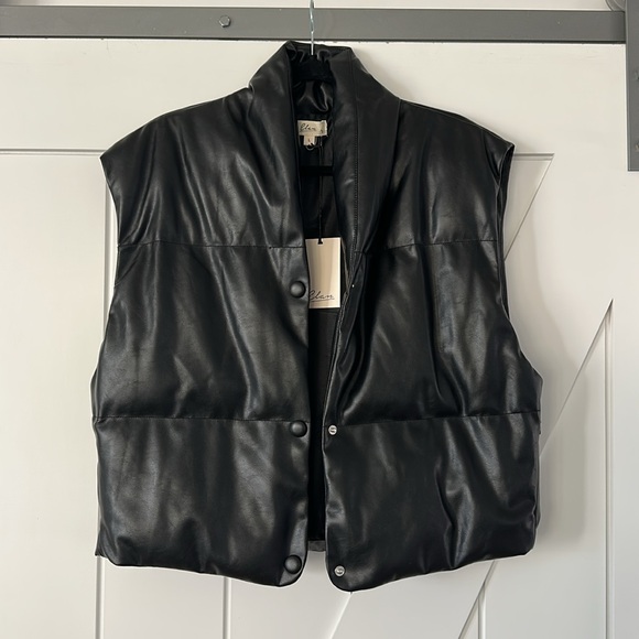 Elan Black Faux Leather Skye Vest - Picture 5 of 10
